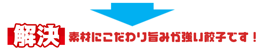 素材にこだわり旨みが強い餃子です！