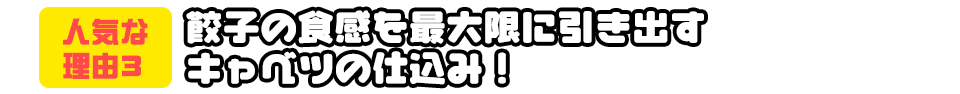 餃子の食感を最大限に引き出すキャベツの仕込み!
