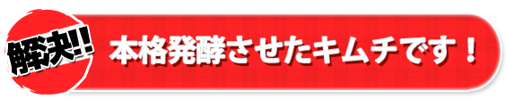 本格発酵させたキムチです!