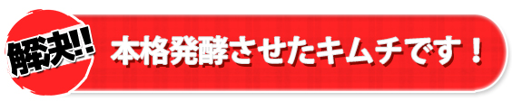 本格発酵させたキムチです！