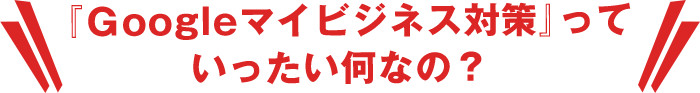 『Ｇoogleマイビジネス対策』っていったい何なの？