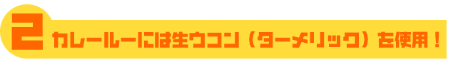 カレールーには生ウコン(ターメリック)を使用!