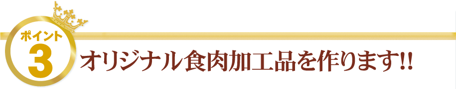 3.オリジナル食肉加工品を作ります！