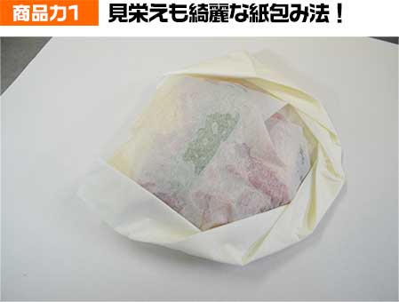 見栄えも綺麗な紙包み法!